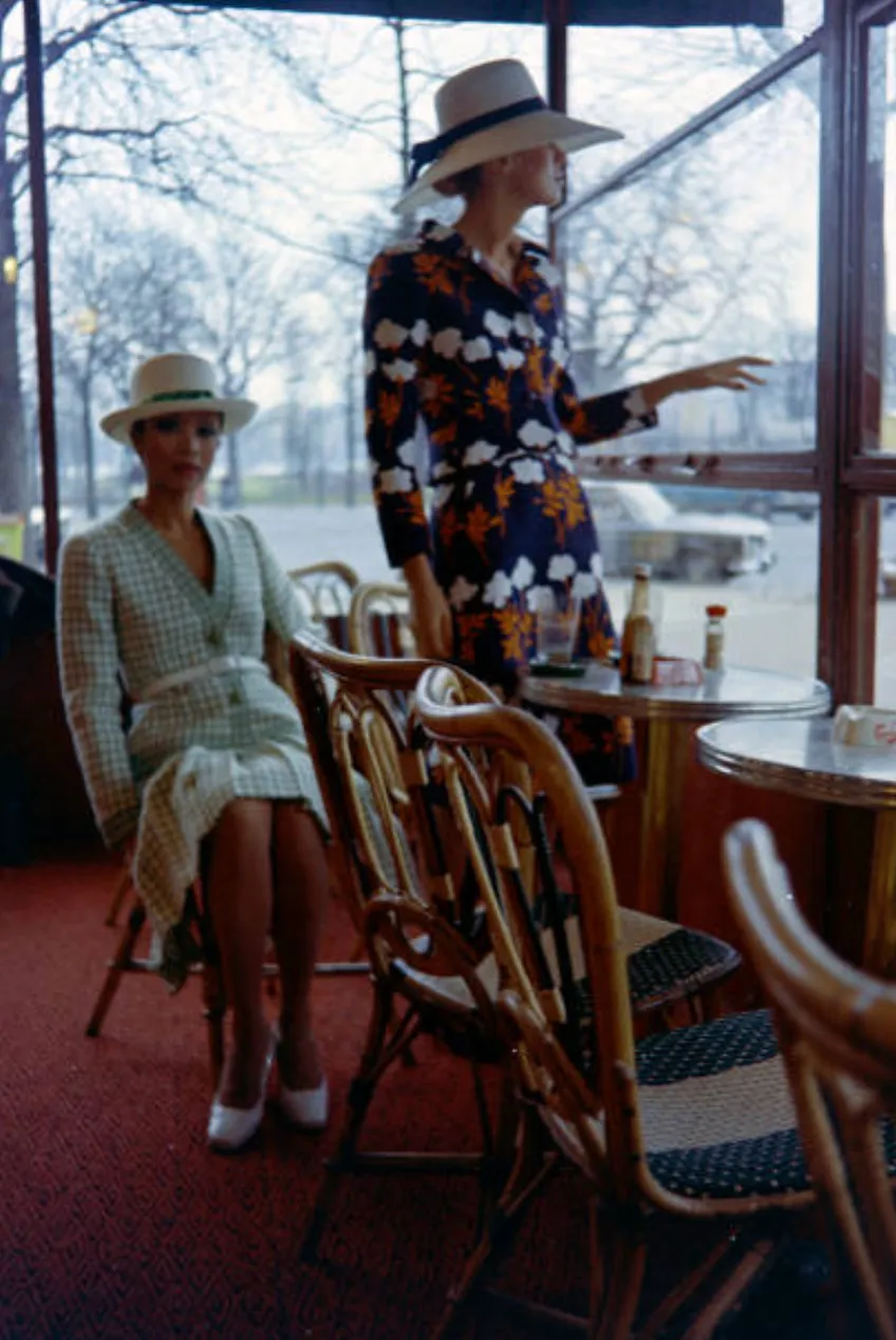 Spring 1973 Givenchy Haute Couture Lovely Long Stem Floral Print Dress & Jacket Set