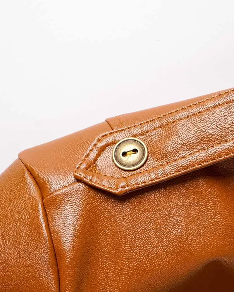 Steamworks Pleather Cropped Jacket