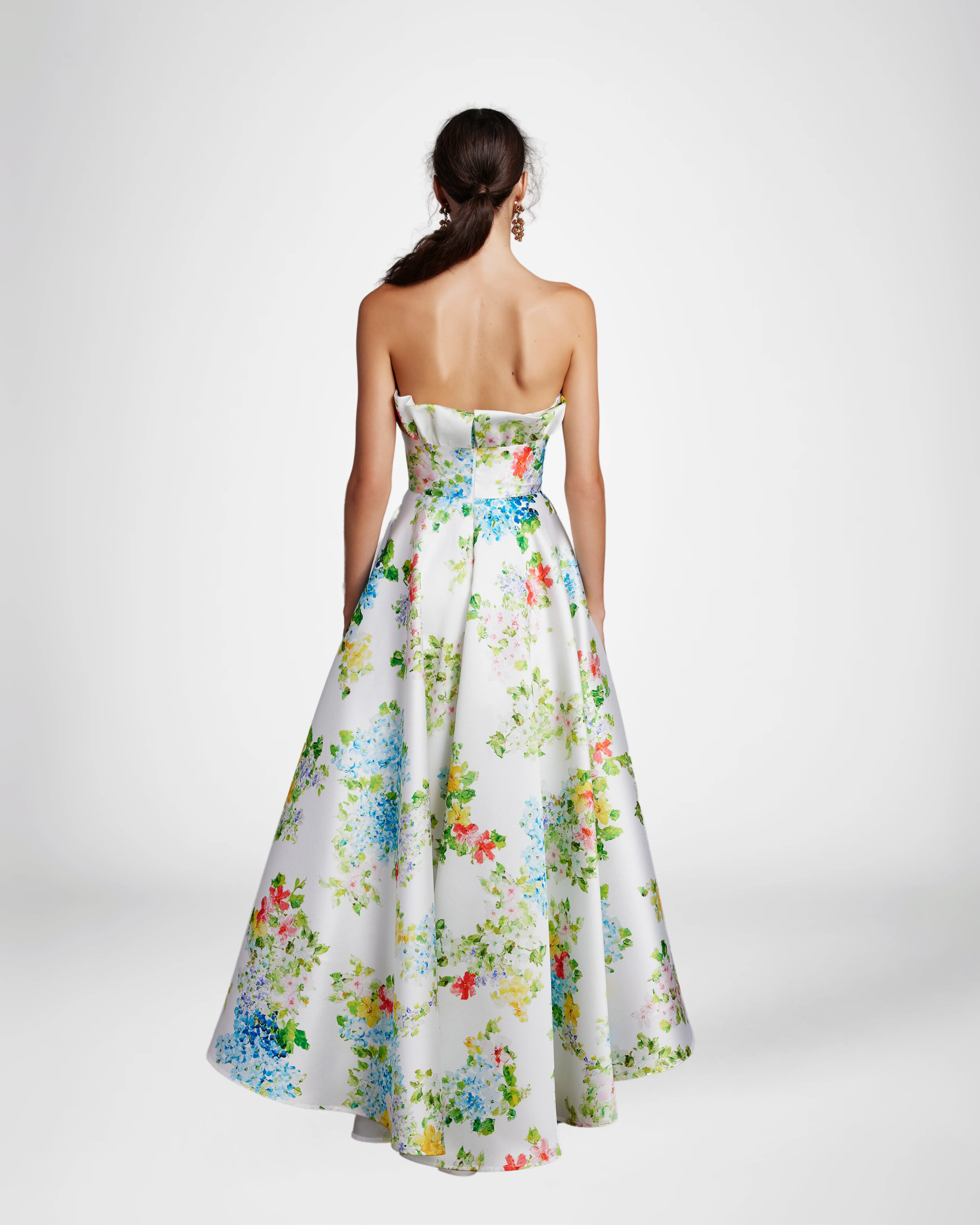 STRAPLESS HIGH-LOW DRESS