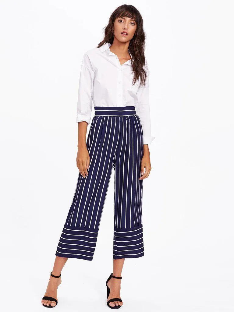 Striped Wide Leg Pants