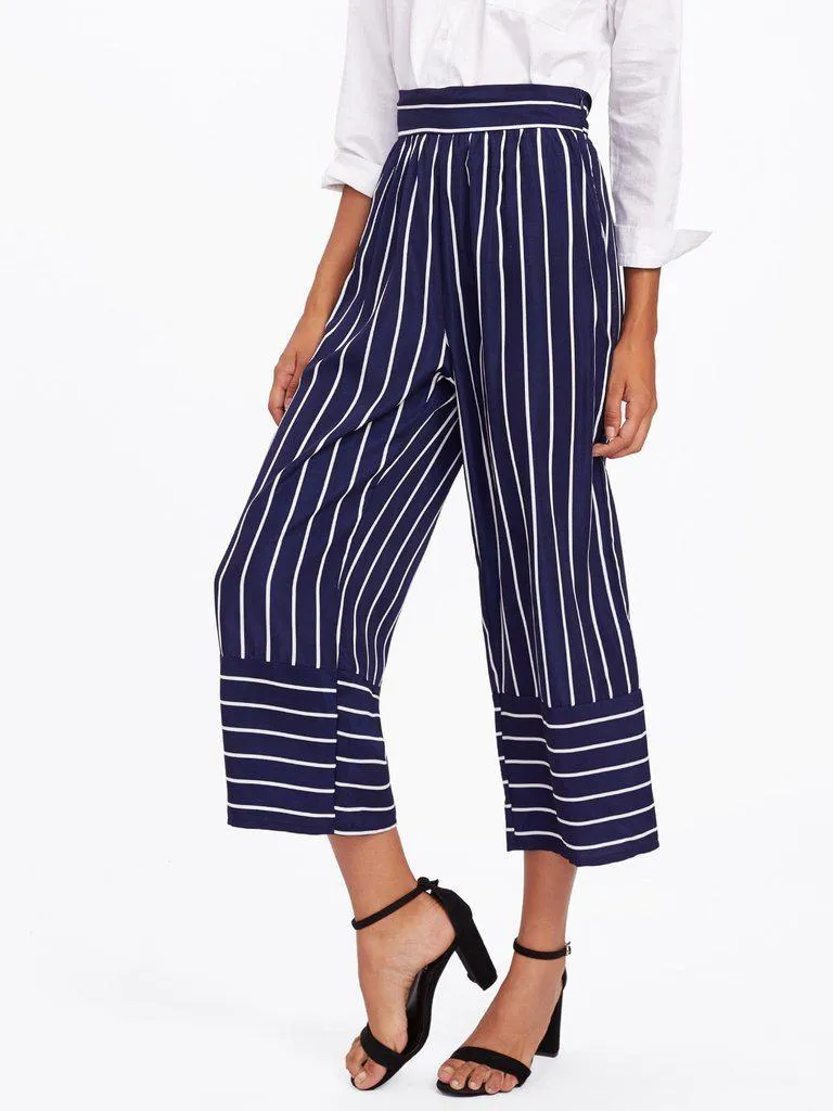 Striped Wide Leg Pants