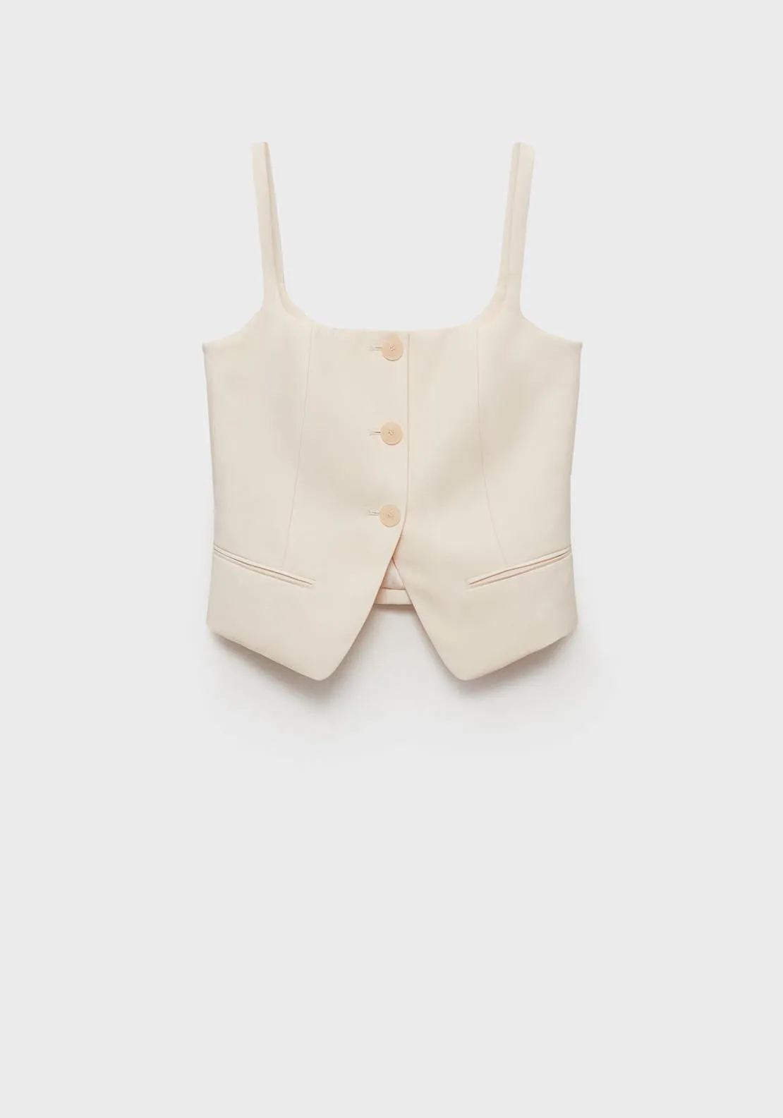 Suit waistcoat with open back - Light Beige