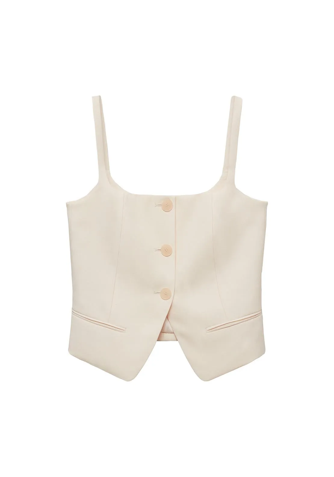 Suit waistcoat with open back - Light Beige