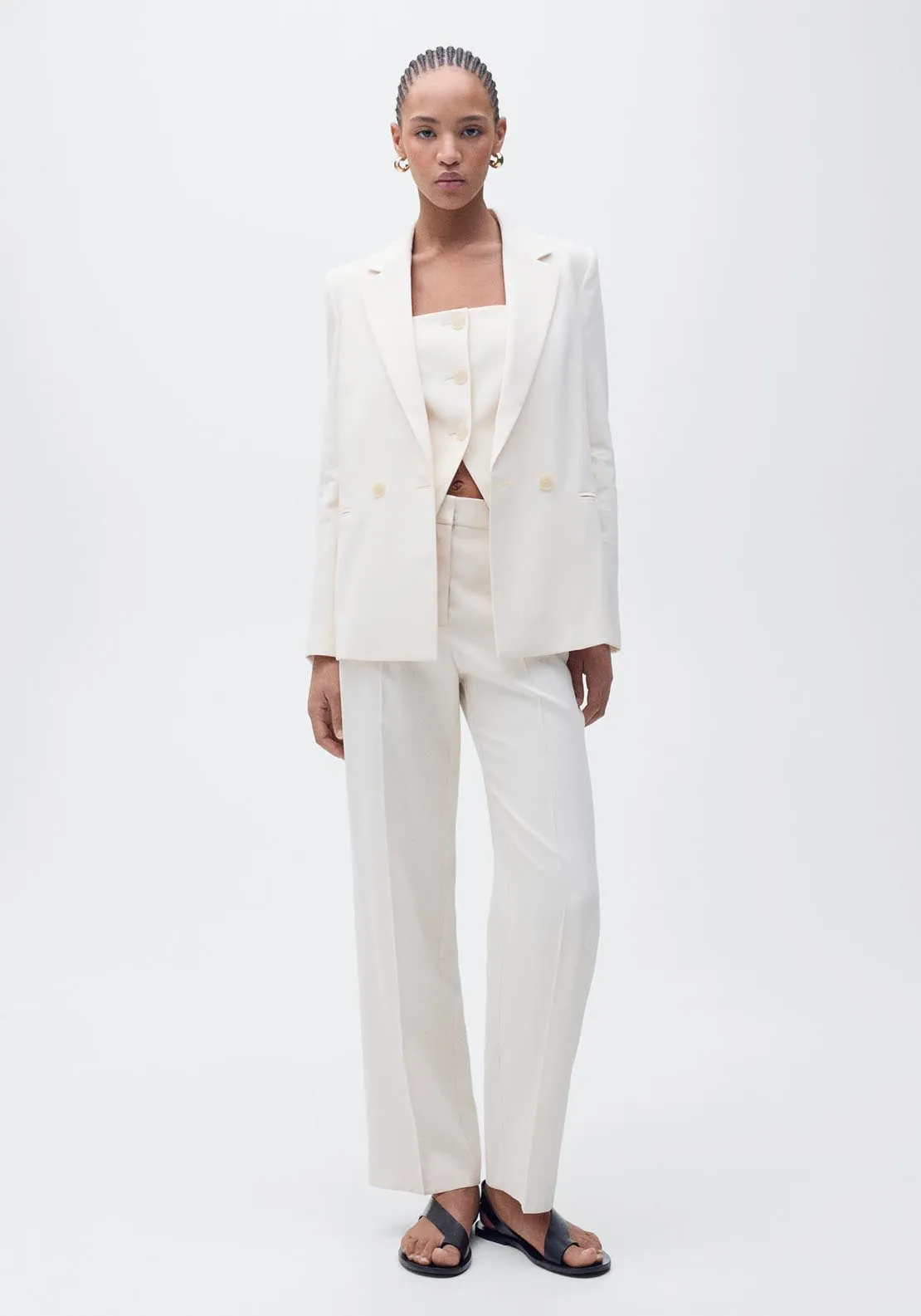 Suit waistcoat with open back - Light Beige