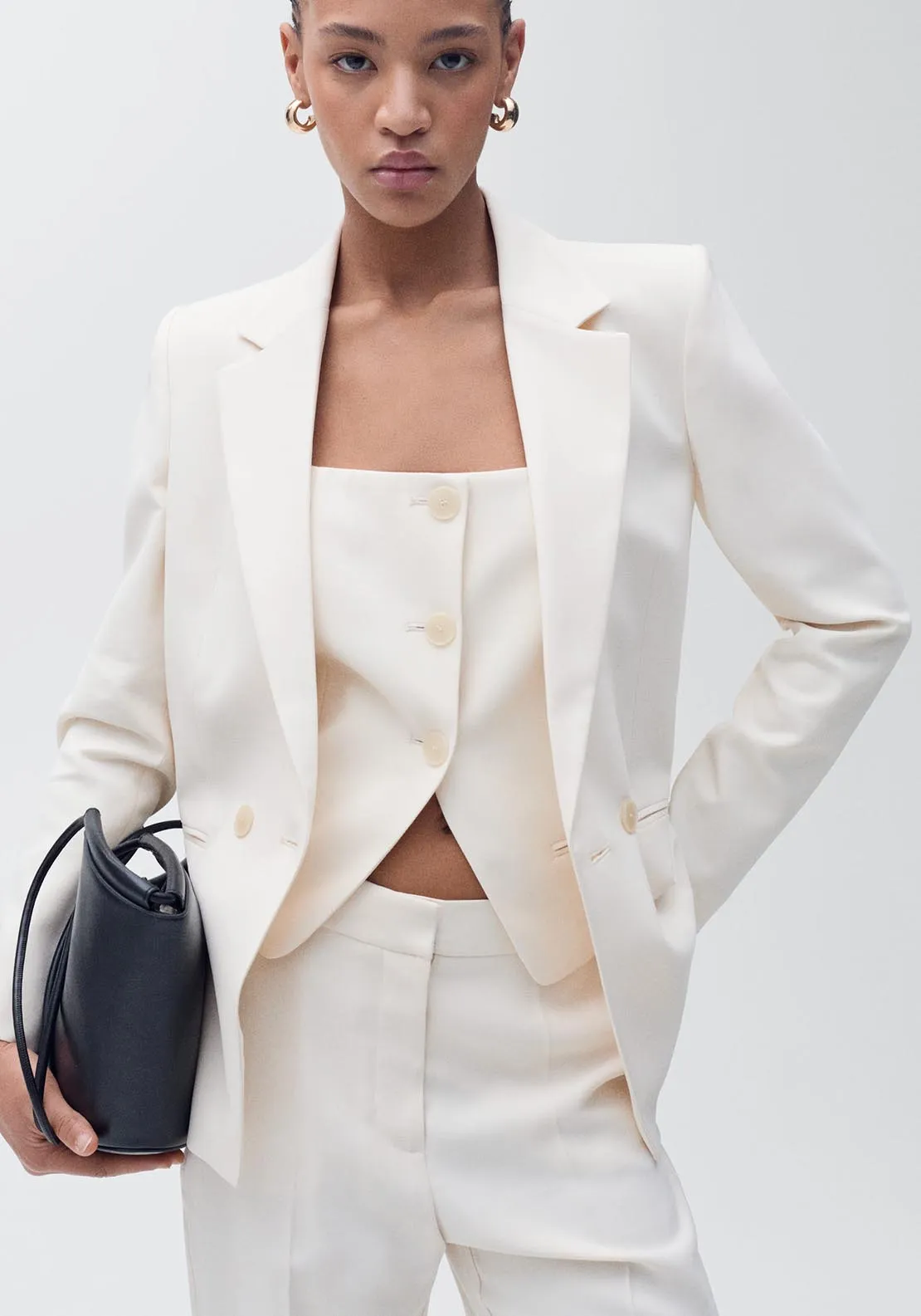 Suit waistcoat with open back - Light Beige