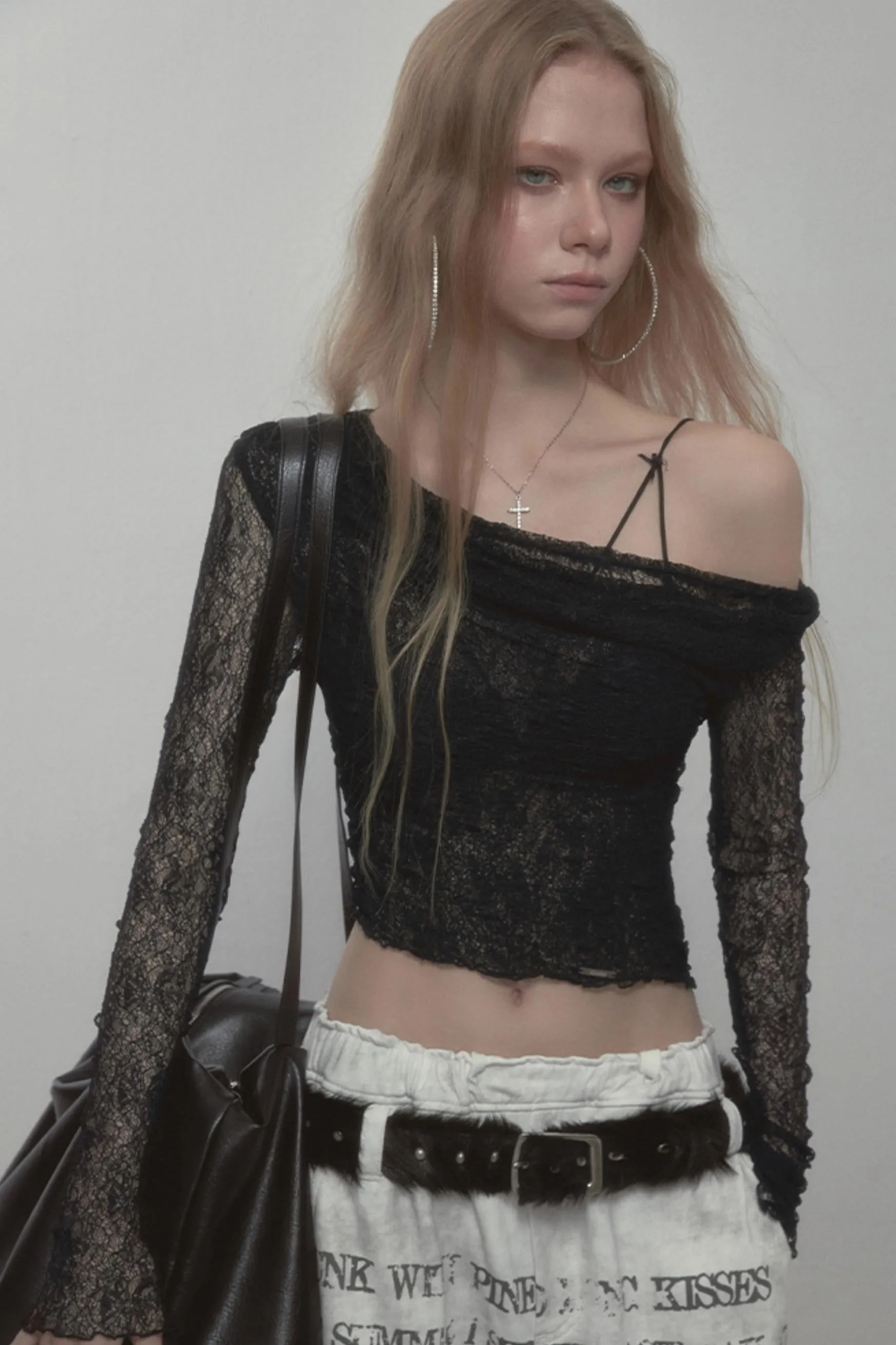 Summer Lace Asymmetrical Top