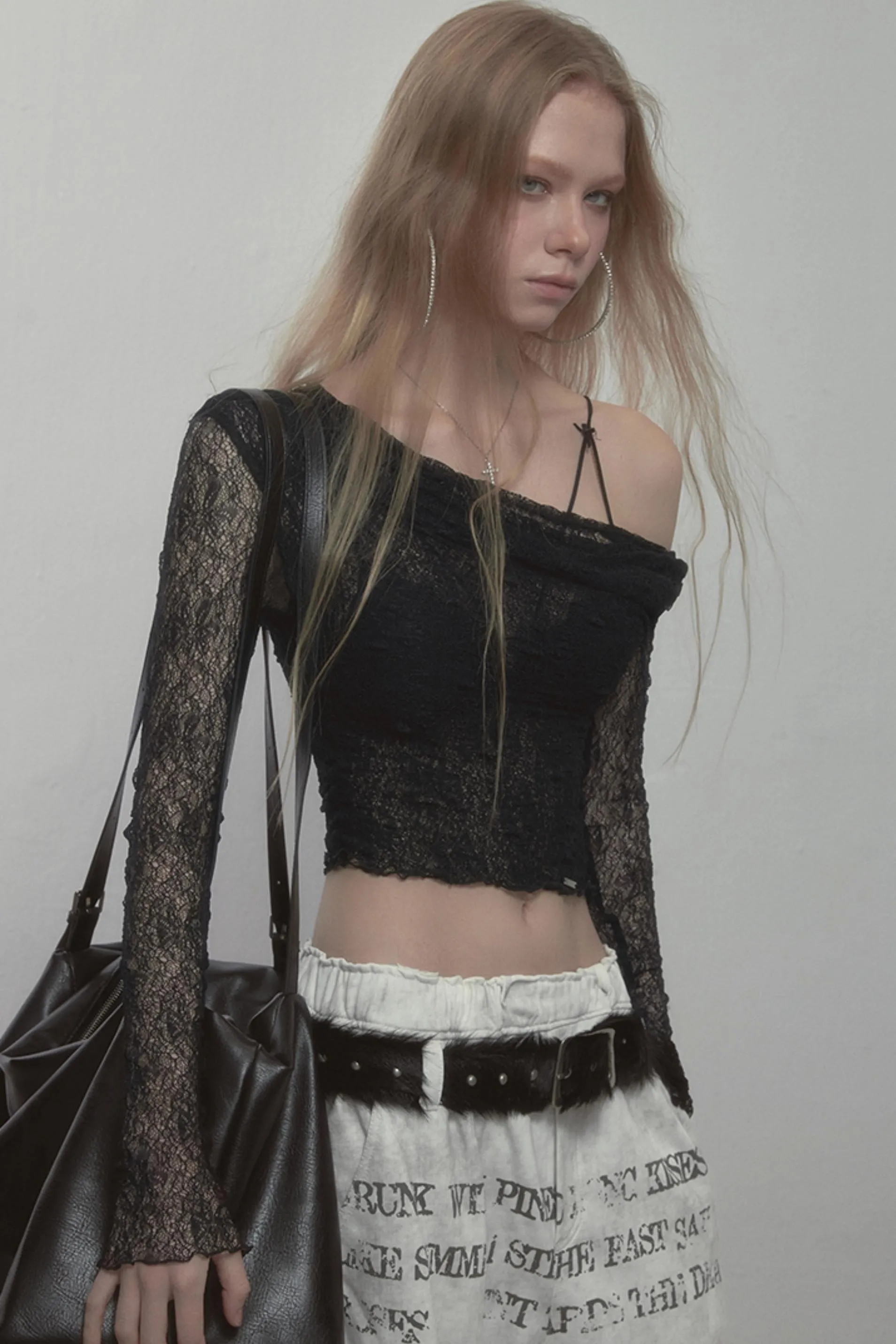 Summer Lace Asymmetrical Top