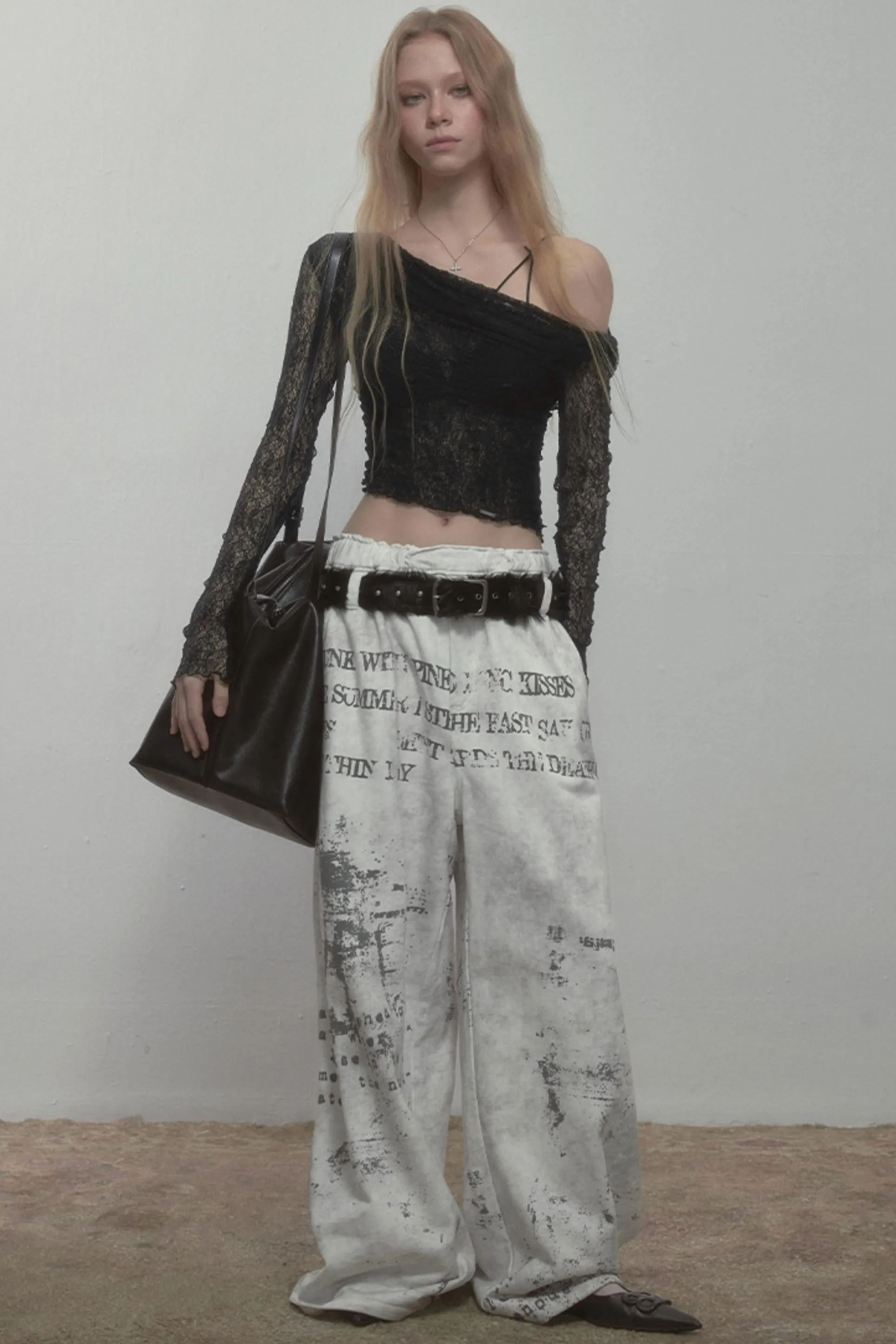 Summer Lace Asymmetrical Top