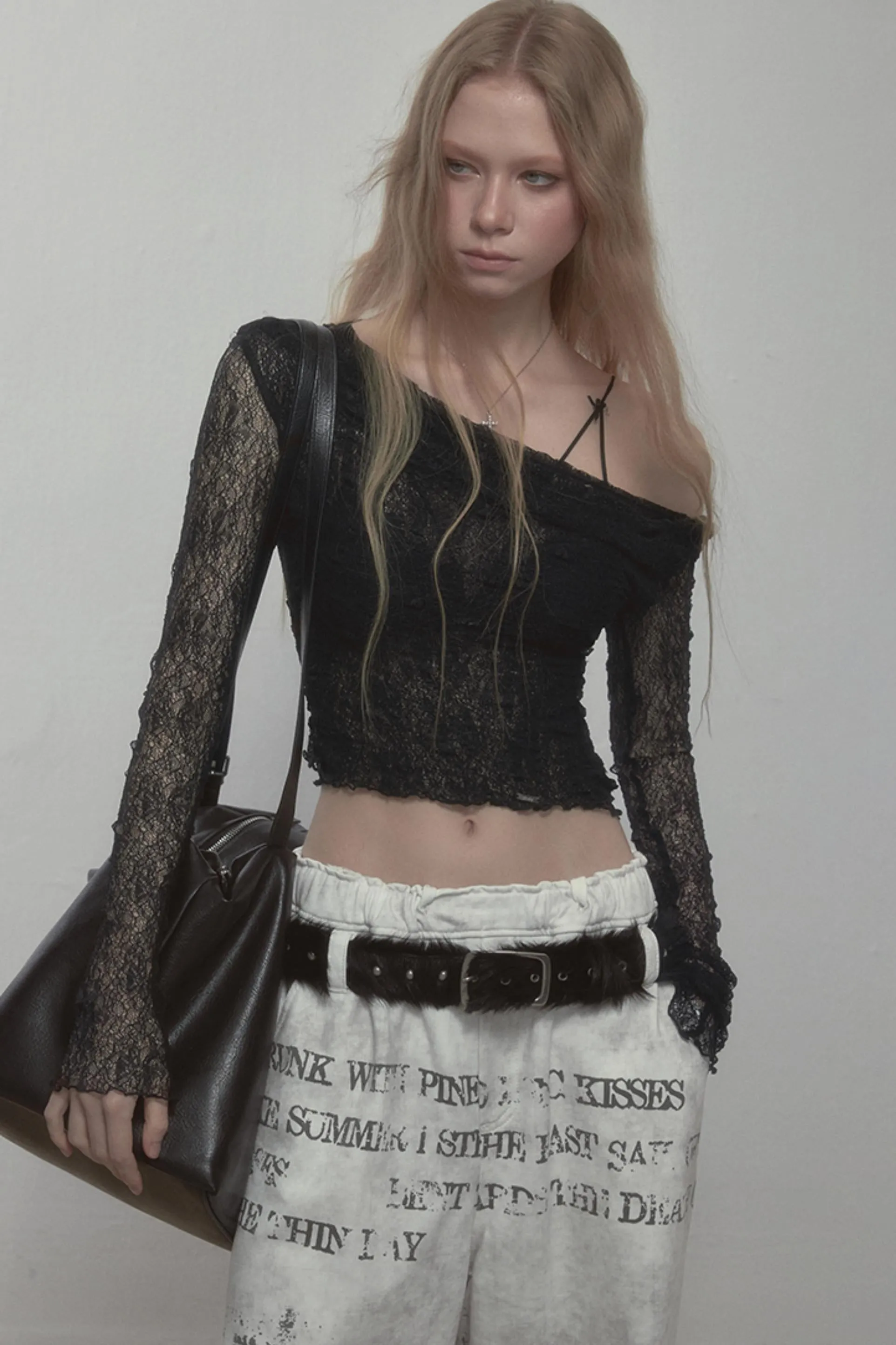 Summer Lace Asymmetrical Top