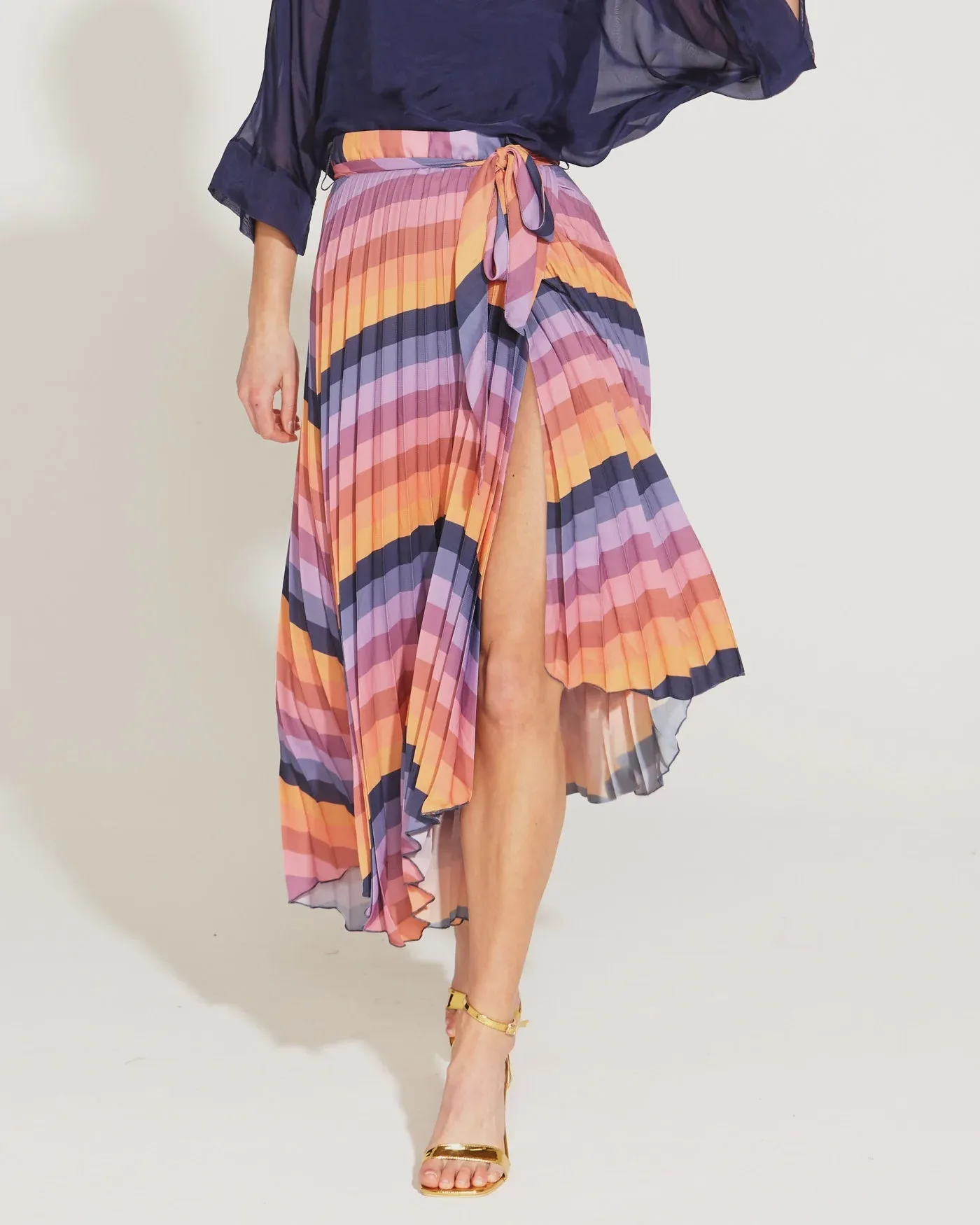 Sunseet Dream Pleated Midi Skirt