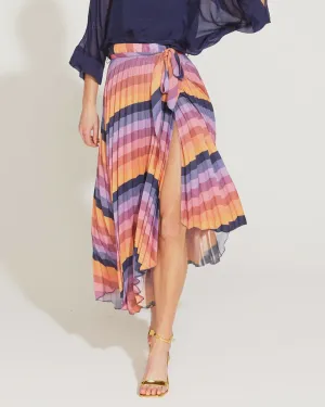 Sunseet Dream Pleated Midi Skirt