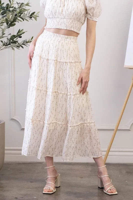Sweet Farm Floral Midi Skirt