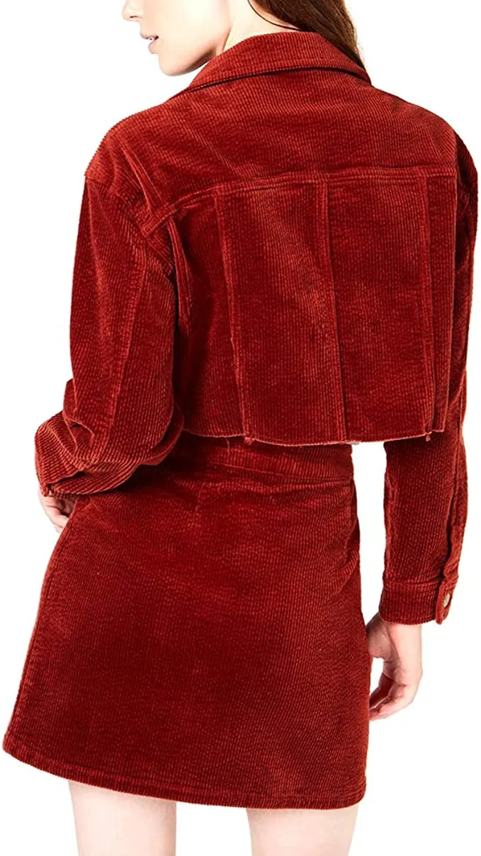 T.D.C. Topson Oversized Cropped Corduroy Jacket Fired Brick X-Large