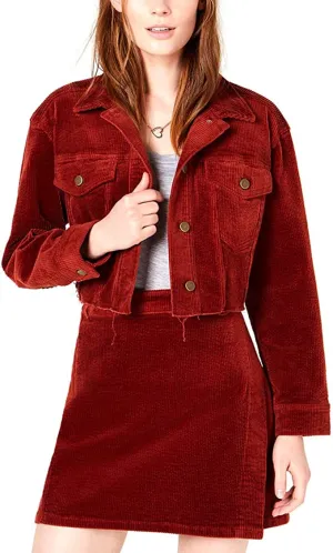 T.D.C. Topson Oversized Cropped Corduroy Jacket Fired Brick X-Large