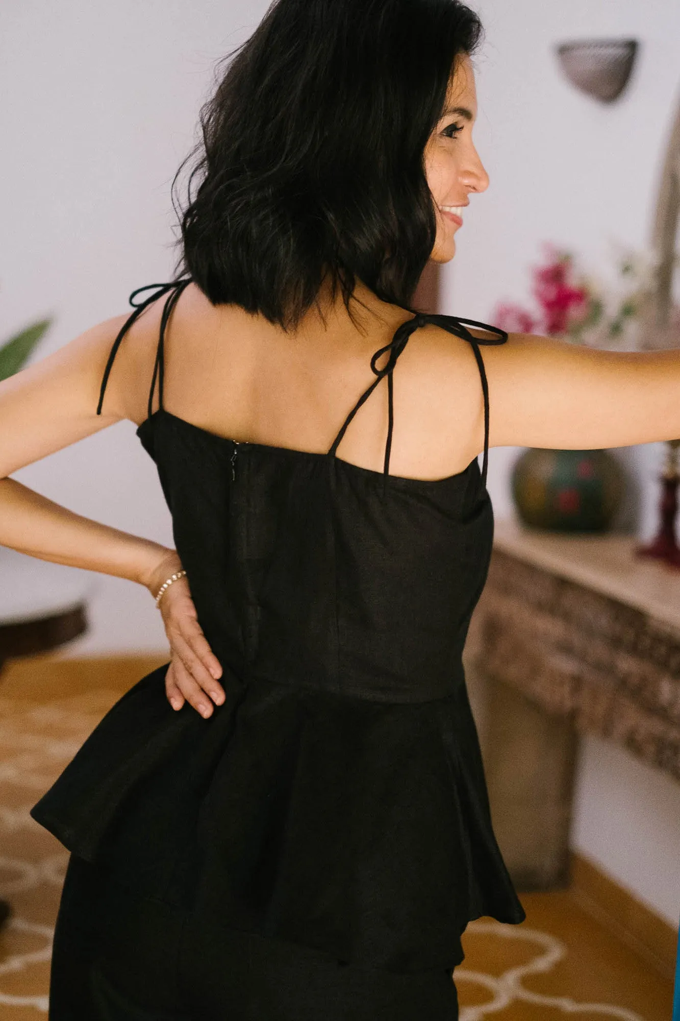 The Linen Peplum Top