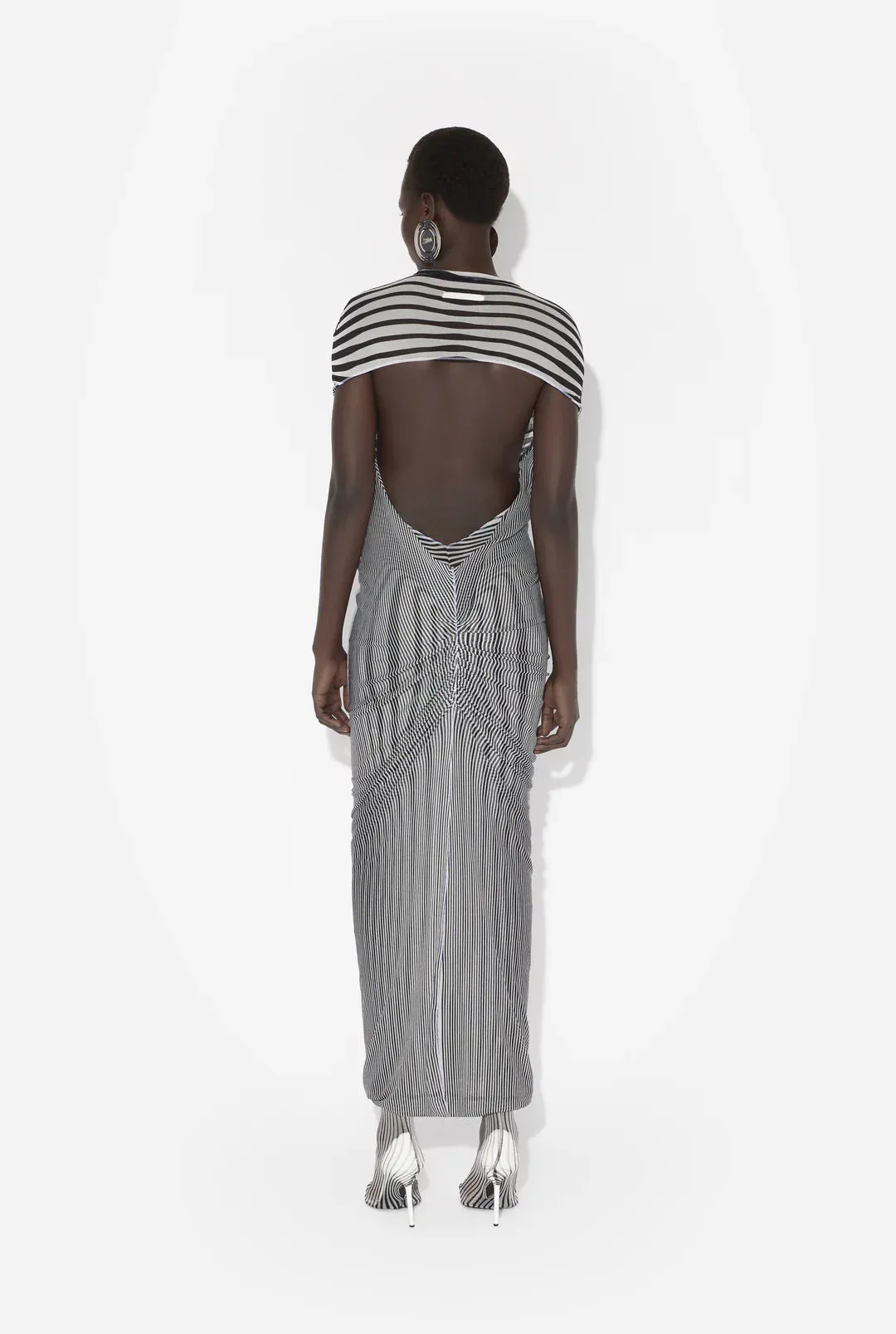 The Long Draped Body Morphing Dress