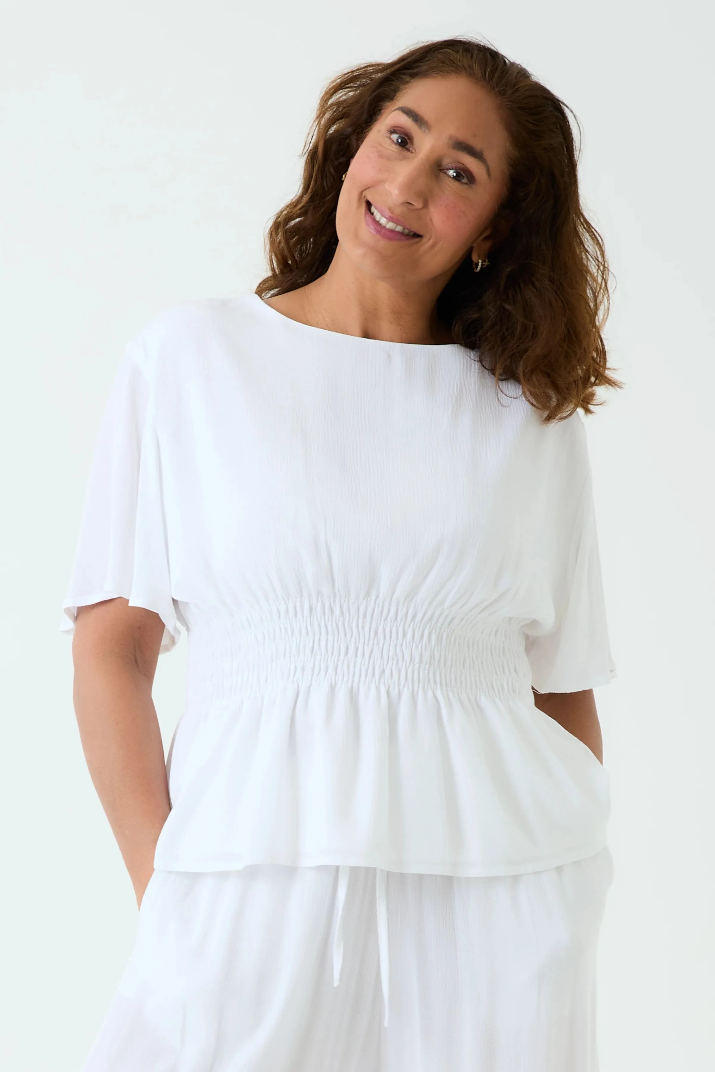 The Tay Crepe Shirring Top