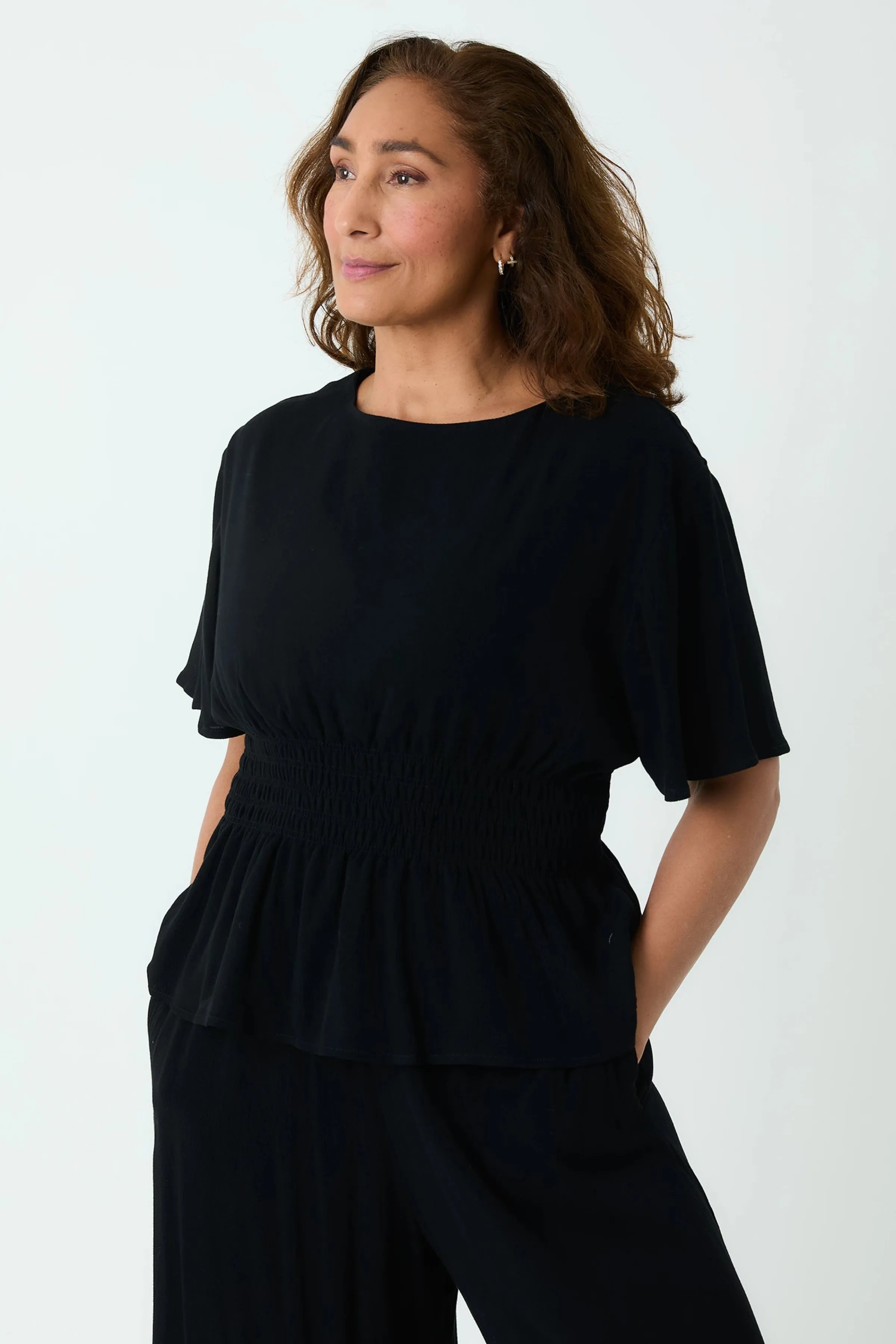 The Tay Crepe Shirring Top