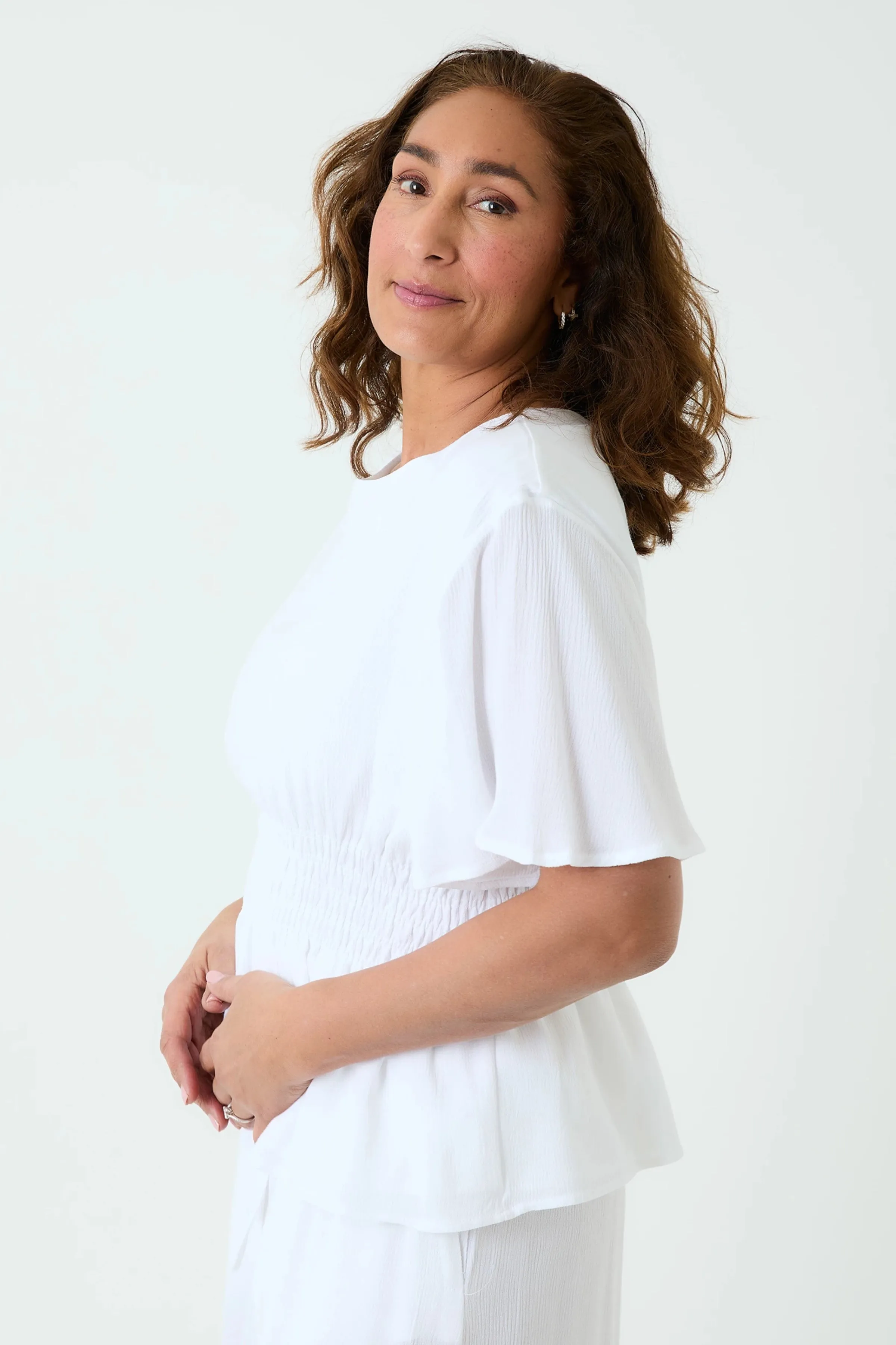 The Tay Crepe Shirring Top
