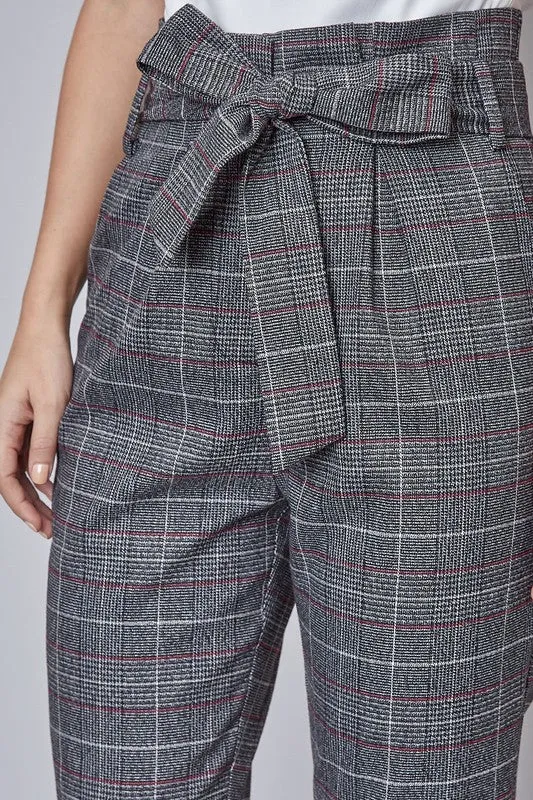 Tied Paperbag Waist Pants