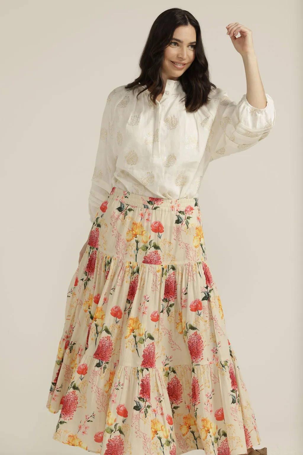Tiered Skirt - Sunset Floral