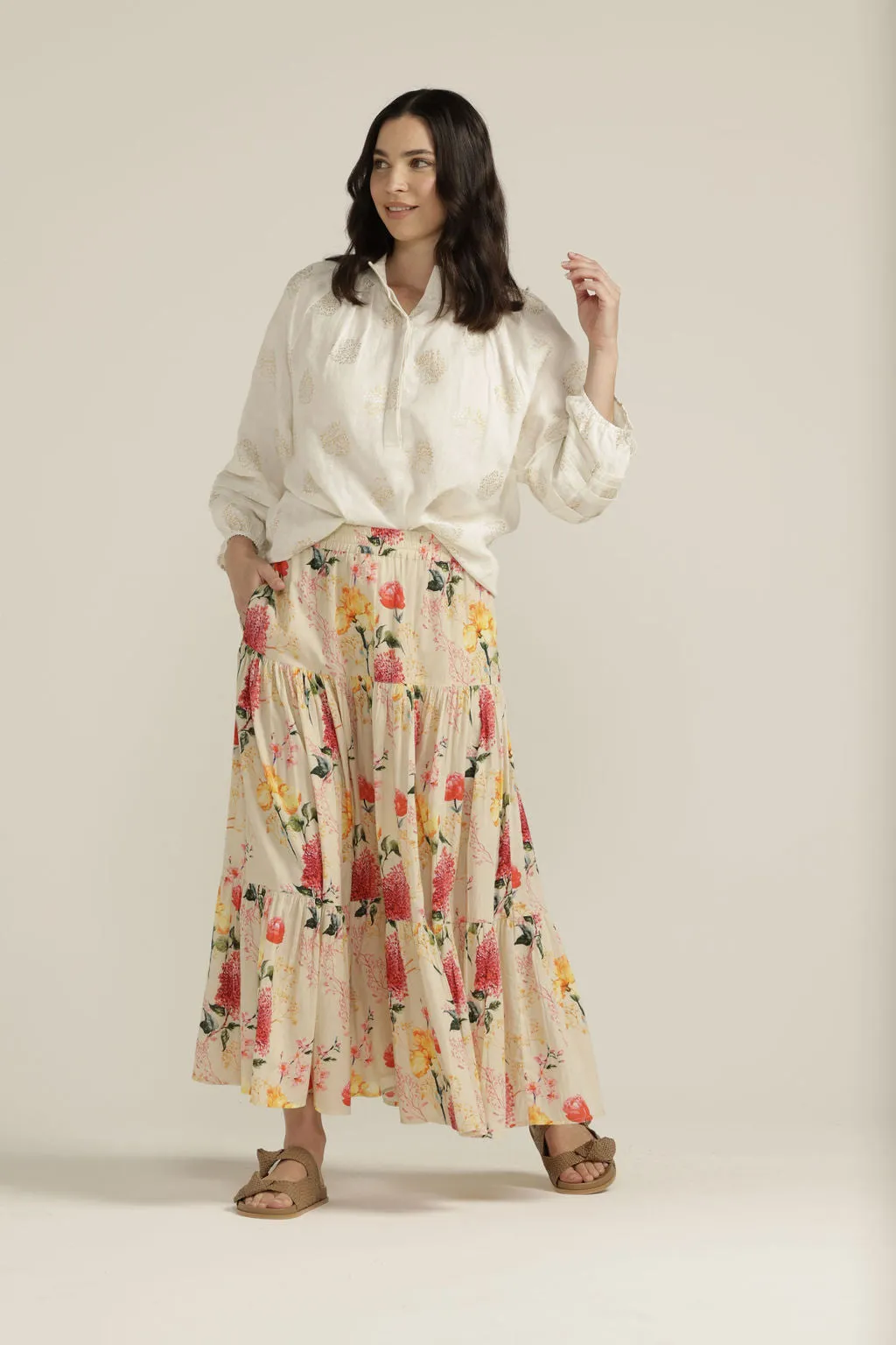 Tiered Skirt - Sunset Floral