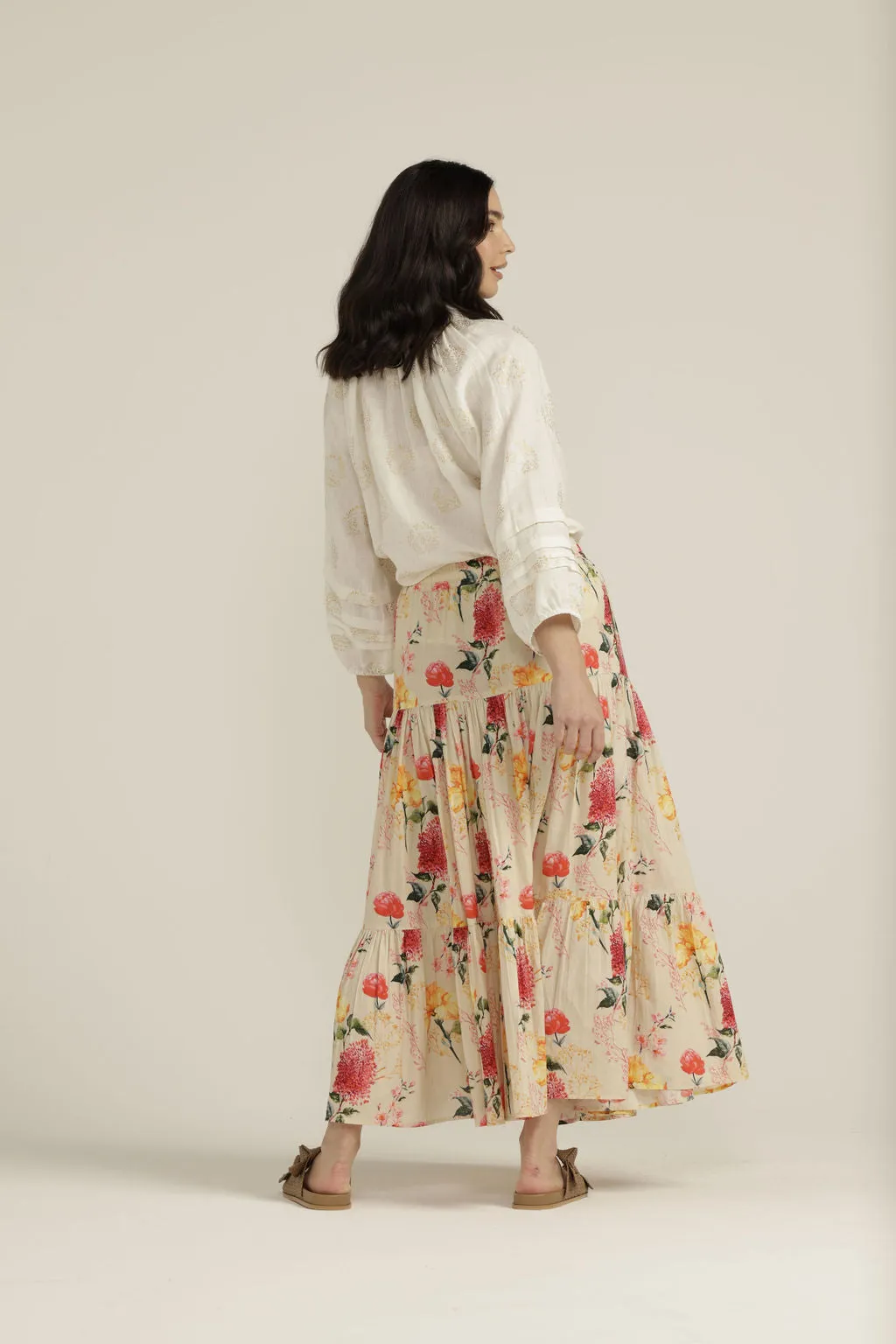 Tiered Skirt - Sunset Floral