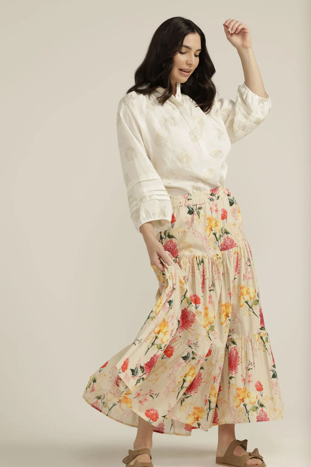 Tiered Skirt - Sunset Floral