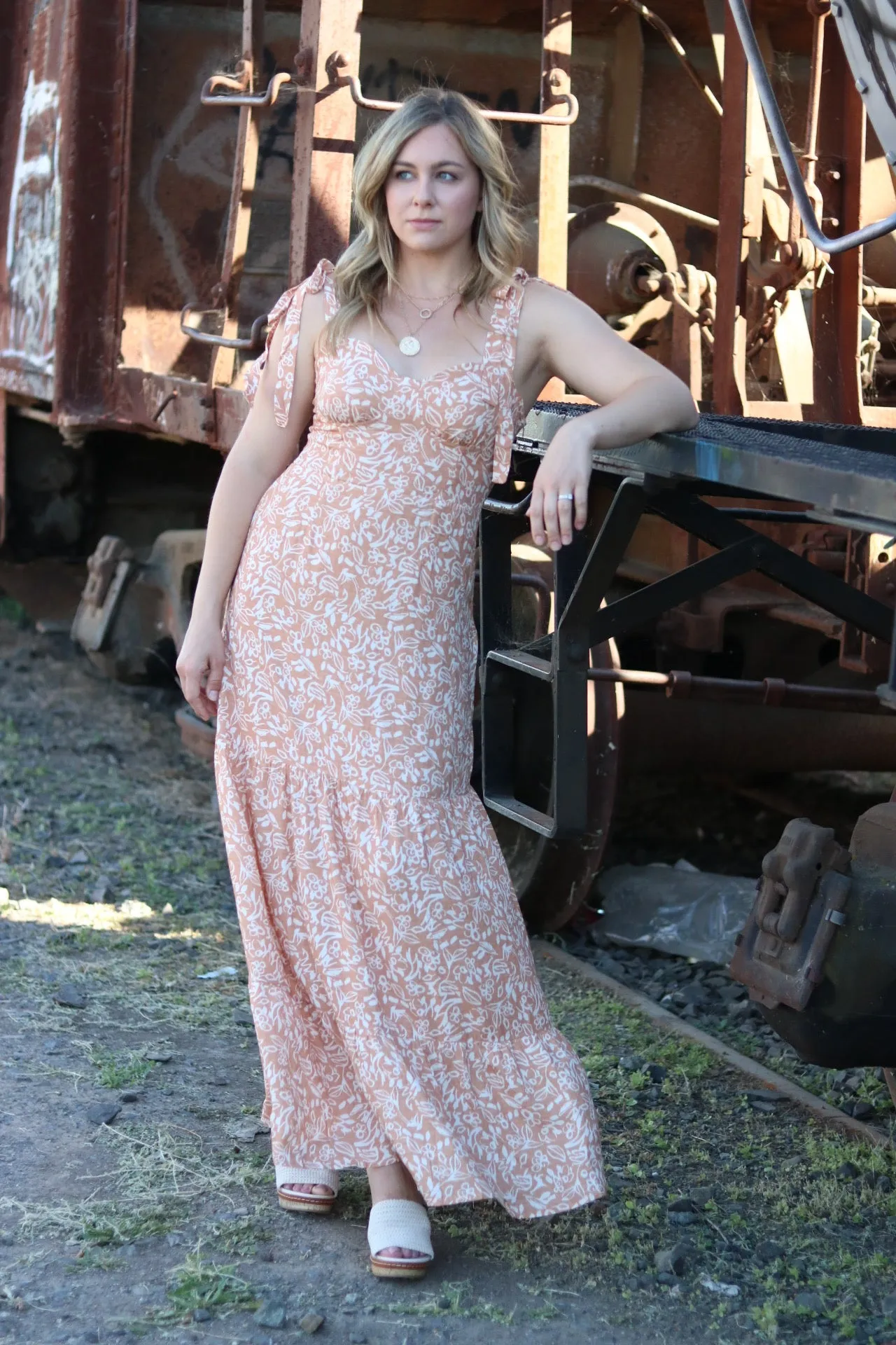 Tropical Hibiscus Maxi Dress