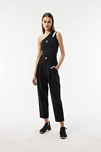 VHNY Tank Tops for Women | Sleeveless Womens Tank Tops | Asymmetrical Jersey Sleeveless Tank Top Black Sage Mauve NYC Brand (Black, L, l)