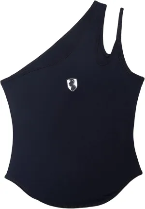 VHNY Tank Tops for Women | Sleeveless Womens Tank Tops | Asymmetrical Jersey Sleeveless Tank Top Black Sage Mauve NYC Brand (Black, L, l)
