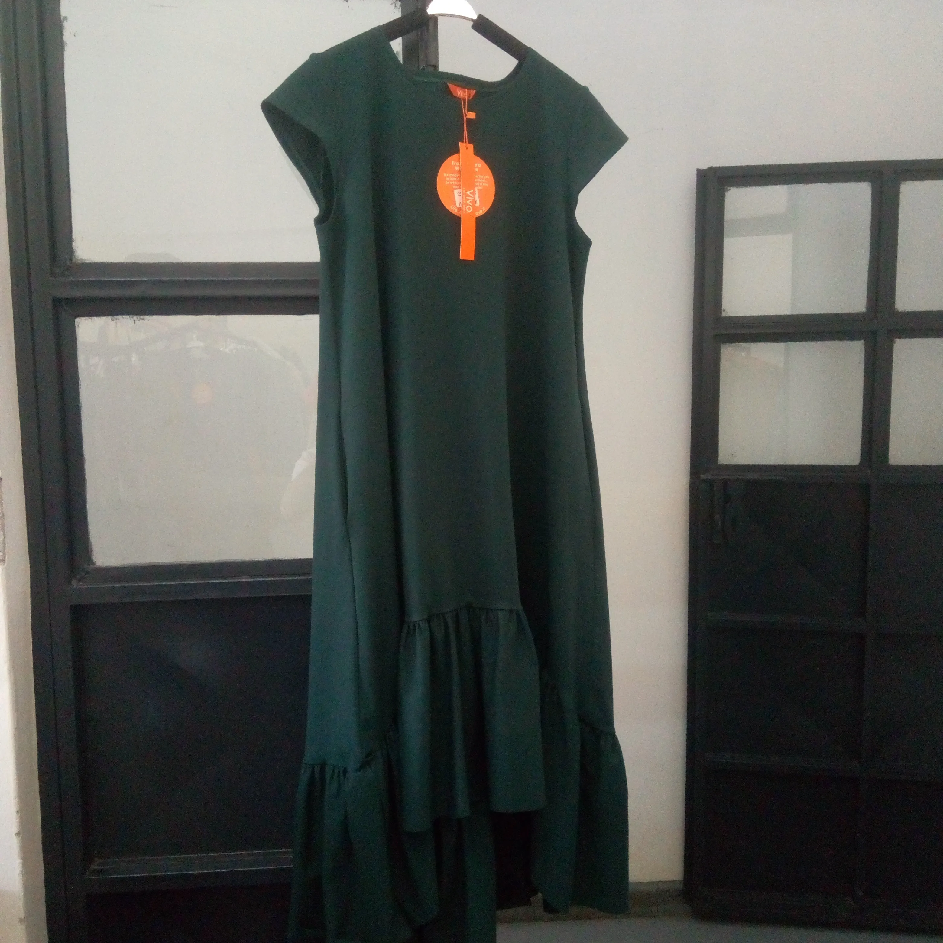 Vivo Lindi High Low Dress - Dark Green