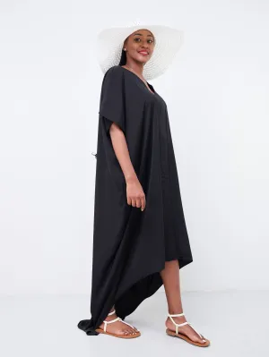 Vivo Malindi Panelled High Low Dress - Black