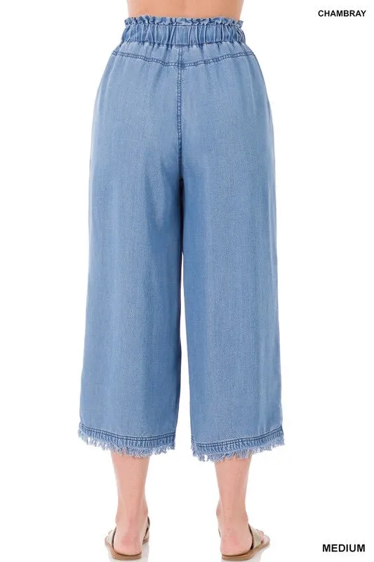 WIDE LEG CROP PANTS
