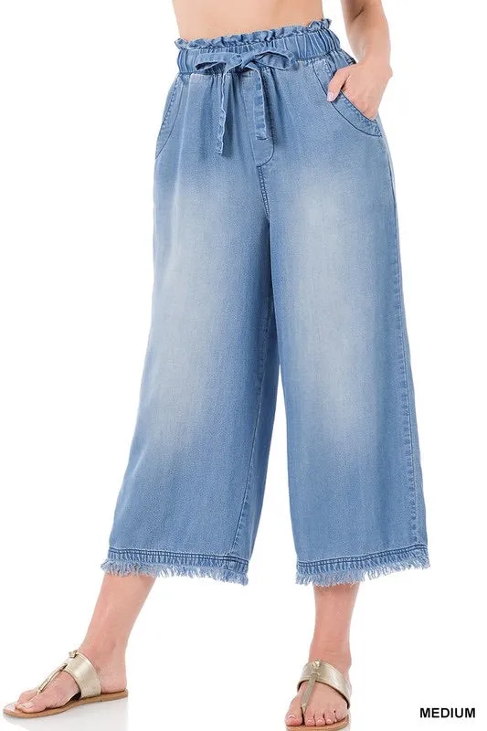 WIDE LEG CROP PANTS
