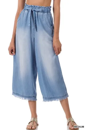 WIDE LEG CROP PANTS