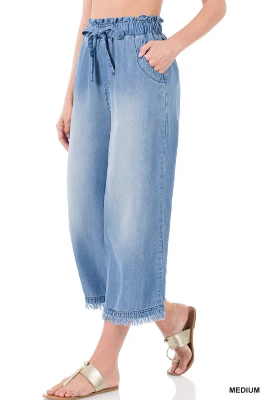 WIDE LEG CROP PANTS
