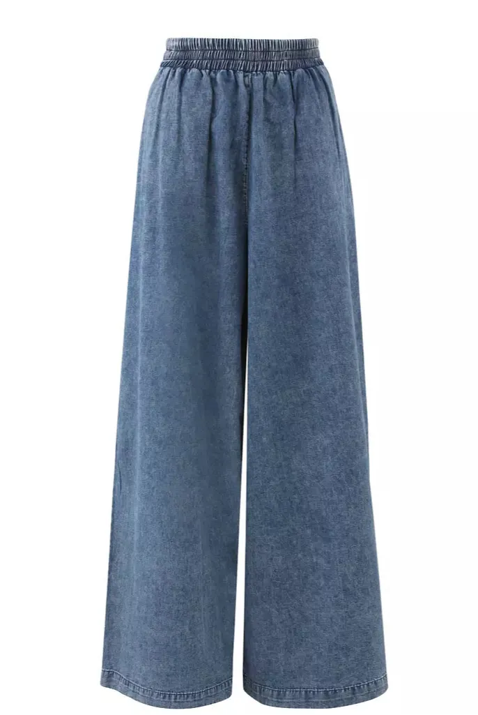 Wide Leg Denim Pants
