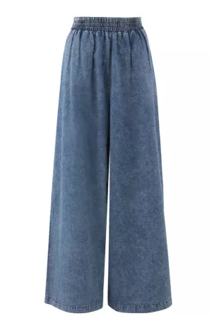 Wide Leg Denim Pants