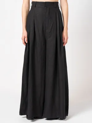 Wide-Leg Linen Pants