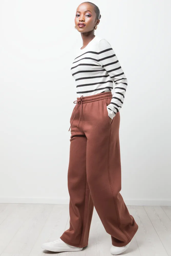 Wide Leg Pants Brown