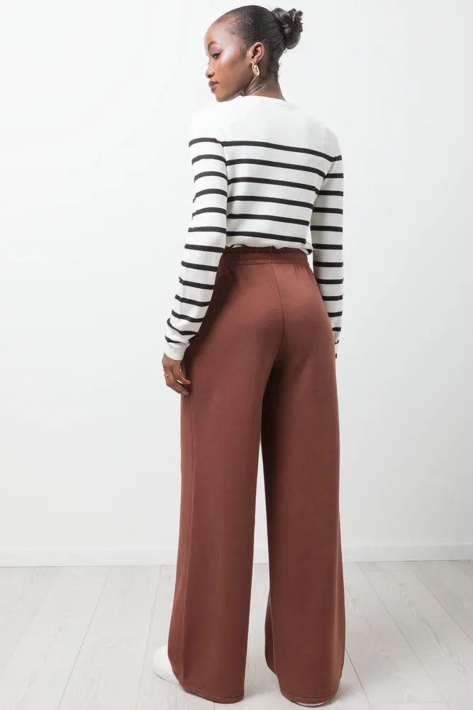 Wide Leg Pants Brown