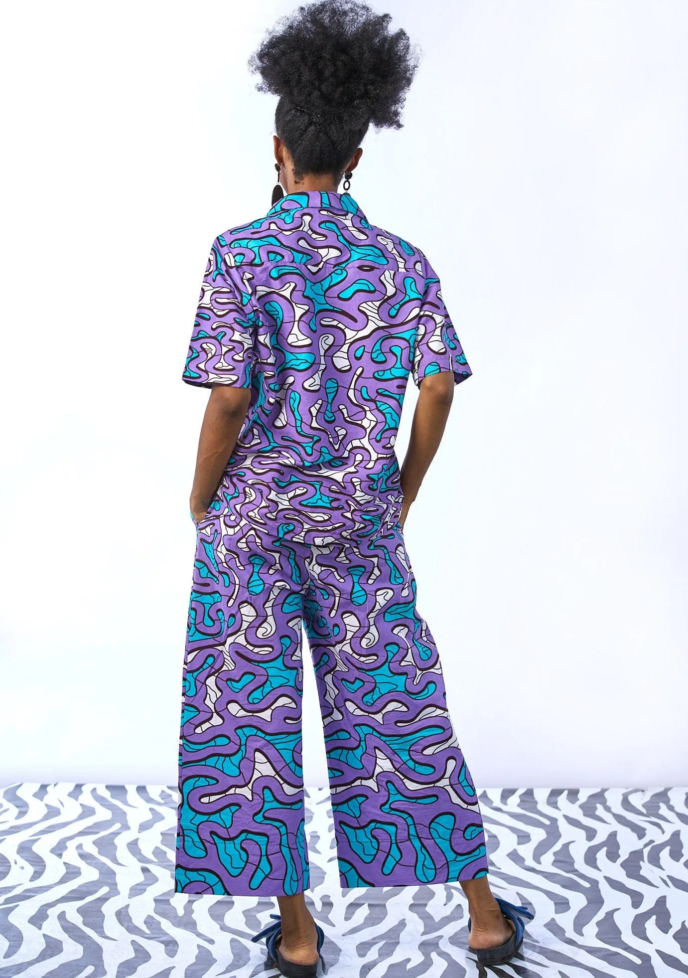 Wide Leg Pants - Maps