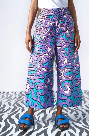 Wide Leg Pants - Maps