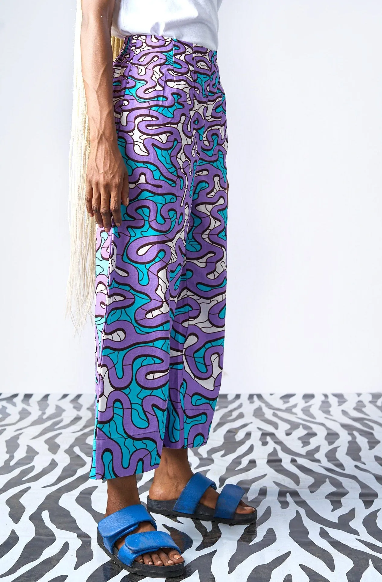 Wide Leg Pants - Maps