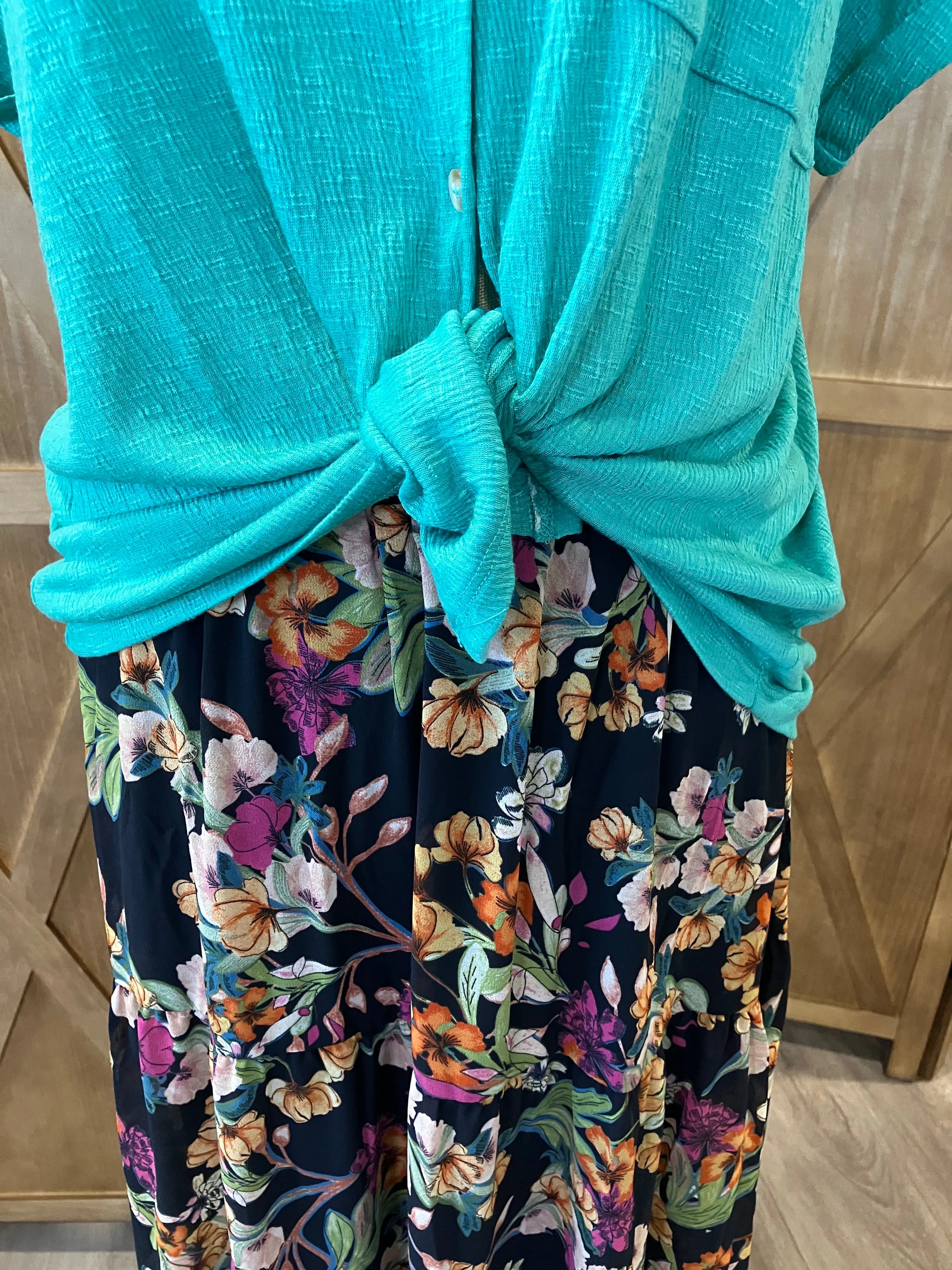 Wild Fields Autumn Floral Maxi Skirt
