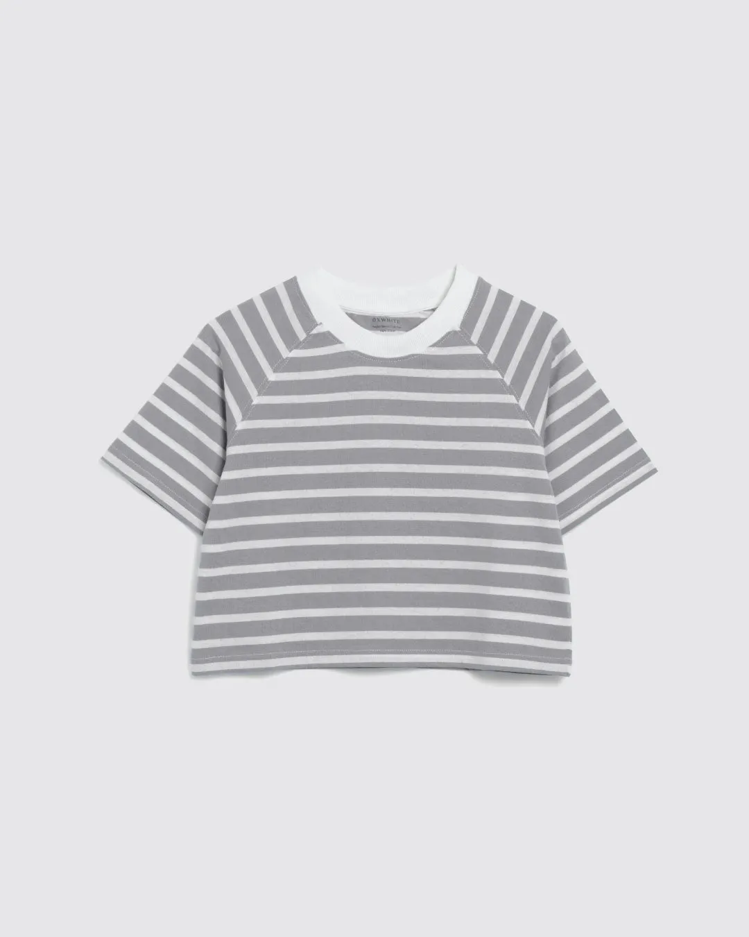 Women Raglan Cropped Top (Stripe)