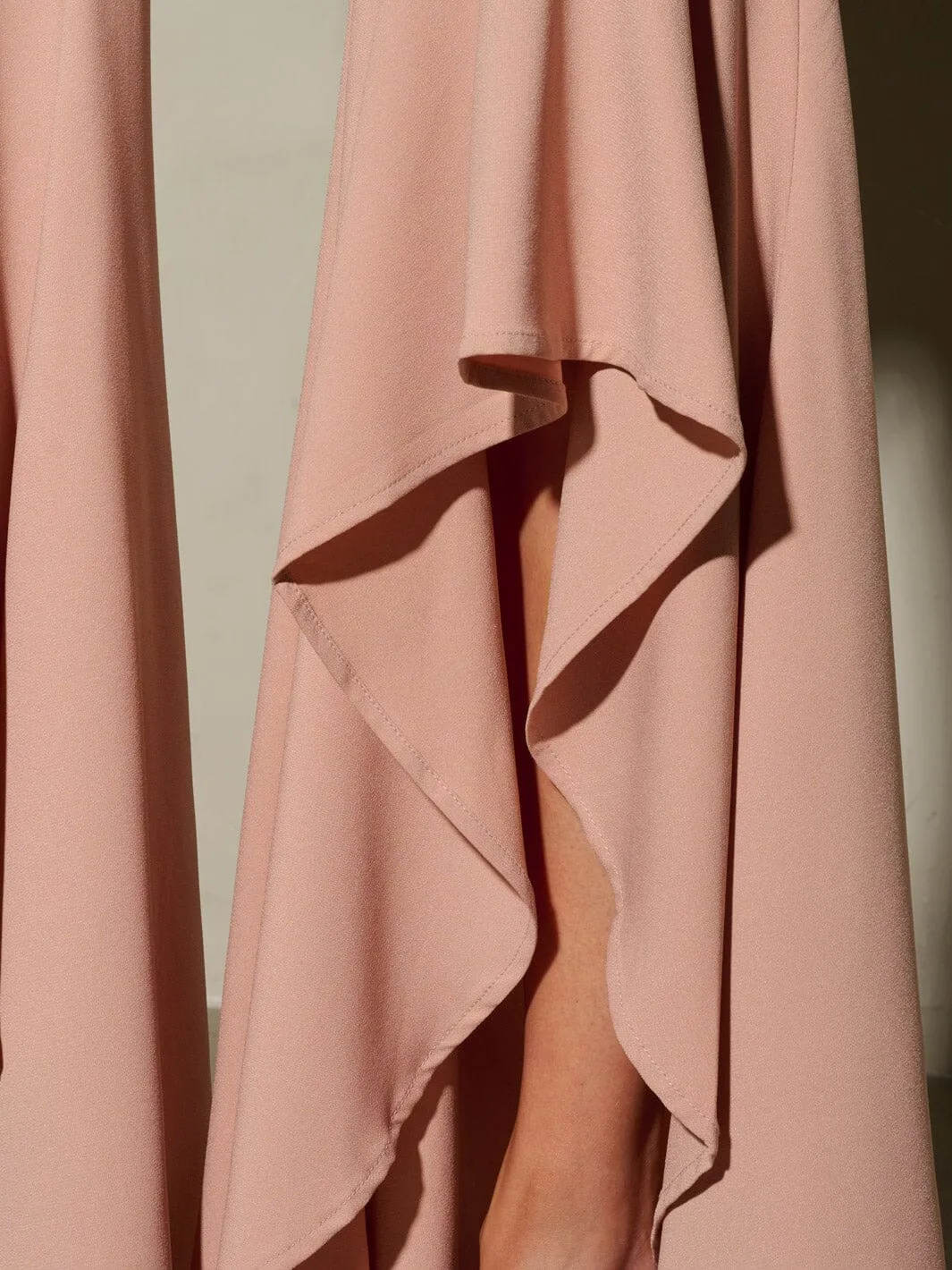 WOMEN'S ZIP UP RUFFLE LEGS PANTS