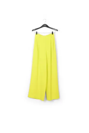 Yellow wide-leg pants