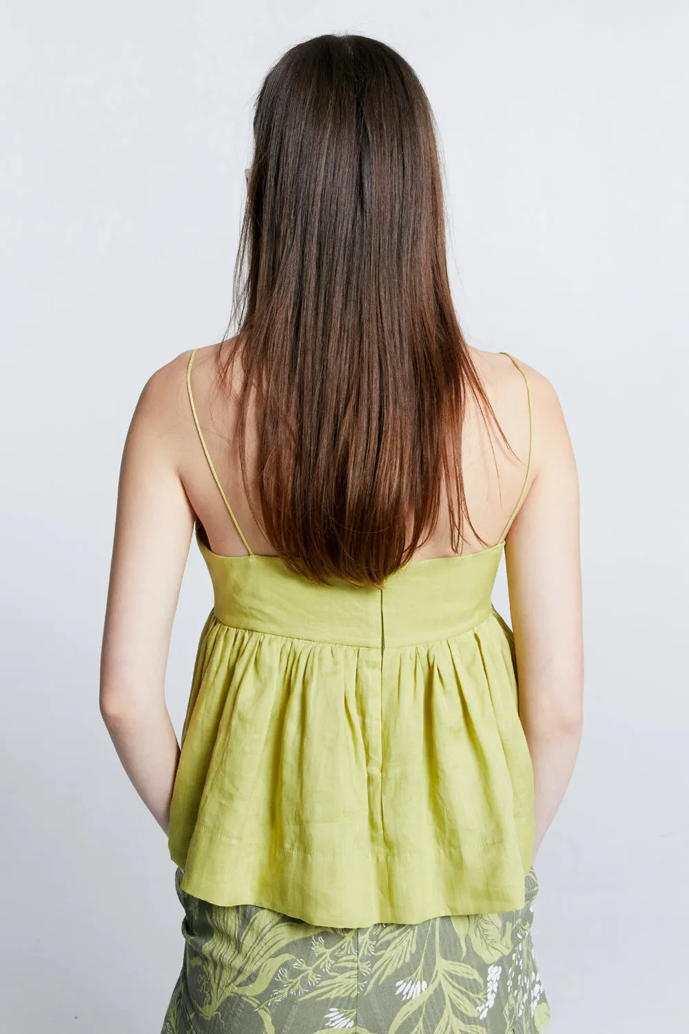 Zestful Top Washed Ramie Lime